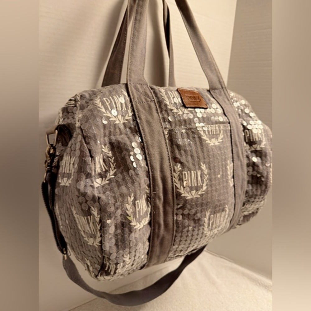 RARE Y2K Victoria’s Secret PINK Iridescent Sequin Bling Duffle Bag | ICONIC Y2K